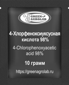 4-Хлорфеноксиуксусная кислота 98% (4-ХФУК, 4-CPA, C8H7Cl1O3, CAS NO.: 122-88-3) - 10 грамм