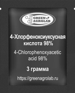 4-Хлорфеноксиуксусная кислота 98% (4-ХФУК, 4-CPA, C8H7Cl1O3, CAS NO.: 122-88-3) - 3 грамма