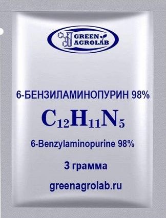6-Бензиламинопурин (6-БАП, 6-BA, 6-Бензиладенин, C12H11N5, CAS NO.: 1214-39-7) - 3 грамма