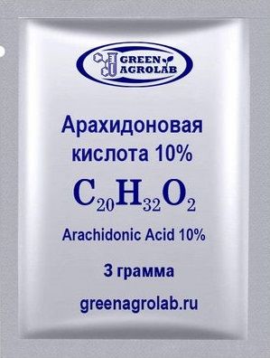 Арахидоновая кислота (ARA, C20H32O2, CAS NO.: 506-32-1) - 3 грамма