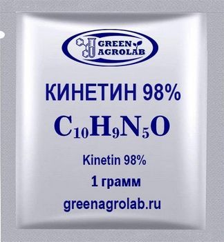 Кинетин (6-КТ, 6-Фурфуриламинопурин, C10H9N5O, CAS NO.: 525-79-1) - 1 грамм