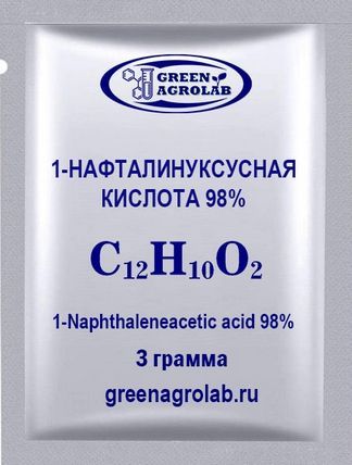 1-Нафтилуксусная кислота (НУК, α-Нафталинуксусная кислота, α-Нафтилуксусная кислота, 1-Нафталинуксусная кислота, NAA, α-Naphthaleneacetic acid, 1-Naphthylacetic acid, NAA, C12H10O2, CAS NO.: 86-87-3) - 3 грамма