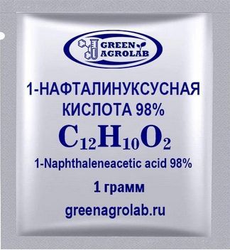 1-Нафтилуксусная кислота (НУК, α-Нафталинуксусная кислота, α-Нафтилуксусная кислота, 1-Нафталинуксусная кислота, NAA, α-Naphthaleneacetic acid, 1-Naphthylacetic acid, NAA, C12H10O2, CAS NO.: 86-87-3) - 1 грамм