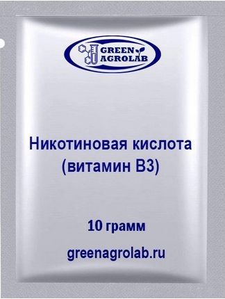 Витамин B3 (Никотиновая кислота) - 10 грамм